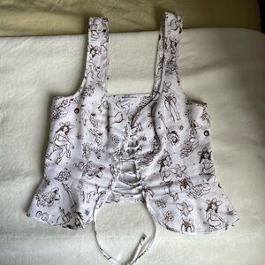 Reformation Western Pinup Pattern Top